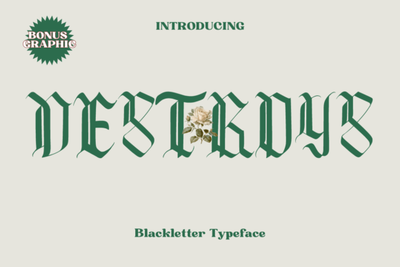Destroys Blackletter Font: A Gothic Accent for Modern Design