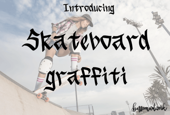 Skateboard Graffiti Font: Urban Style for Your Designs